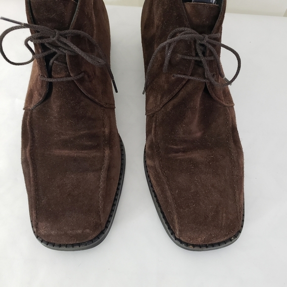 Red Box by K&S Suede Mocca lace up ankle boot moccasin chocolate brown - Picture 6 of 7